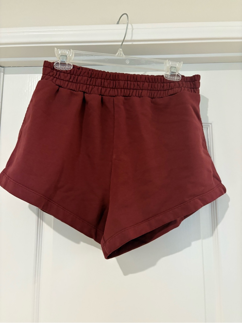Daily Drills Women's Burgundy Elastic-Waist Athletic Shorts